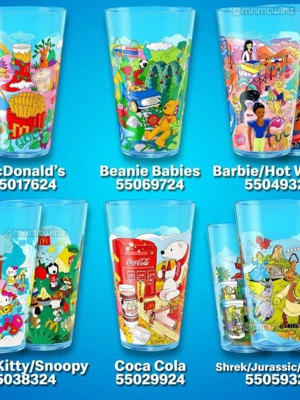 2024 McDonald's Collector Plastic Cups- Total of 9